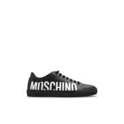 Sneakers met logo Moschino , Black , Heren