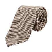 Zijden stropdas met micro-patroon Tom Ford , Beige , Heren