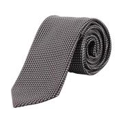 Zijden stropdas met micro-patroon Tom Ford , Black , Heren
