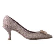 Bloemenkant Kristal Pumps Dolce & Gabbana , Pink , Dames