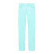 Blauwe Straight-Leg Broek Courrèges , Blue , Dames