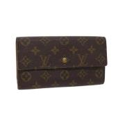 Pre-owned Canvas wallets Louis Vuitton Vintage , Brown , Dames