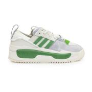 Witte en groene leren sneakers Y-3 , Green , Dames