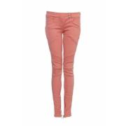 biker jeans Balmain Pre-owned , Pink , Dames