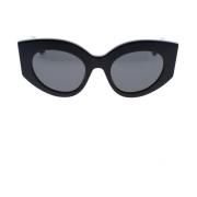 Cat-Eye Zonnebril met Unieke Tricolor Armen Gucci , Black , Dames