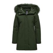 Vienna Parka Jas - Bont Capuchon, Gerecyclede Vulling BomBoogie , Gree...