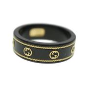 Pre-owned Metal rings Gucci Vintage , Black , Dames