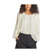 Geplisseerde Georgette Blouse See by Chloé , Beige , Dames