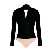 Zwart Body Shirt Elisabetta Franchi , Black , Dames