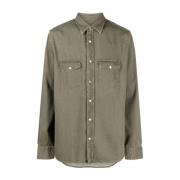 Denim Overhemd van Katoenen Keperstof Tom Ford , Green , Heren