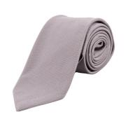 Zijden stropdas met micro-patroon Tom Ford , Gray , Heren