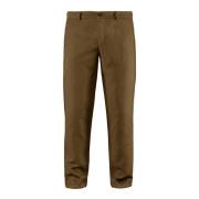 Comfortabele Gabardine Chino Broek BomBoogie , Brown , Heren