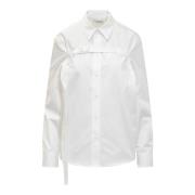 Poplin Buckle Overhemd Off White , White , Dames