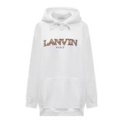 Curb Over Fit Hoodie Lanvin , White , Dames