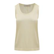 Stijlvolle Mouwloze Tanktop Jucca , Beige , Dames