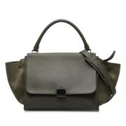 Pre-owned Leather handbags Celine Vintage , Gray , Dames