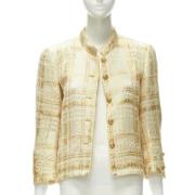 Pre-owned Silk outerwear Chanel Vintage , Yellow , Dames