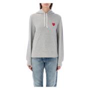 Rode Hart Hoodie Comme des Garçons , Gray , Dames