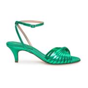 Gelamineerde Sandaal Flats Anna F. , Green , Dames