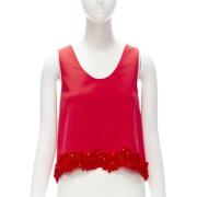 Pre-owned Wool tops Carolina Herrera Pre-owned , Red , Dames