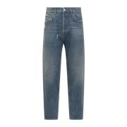 Straight Jeans Amish , Blue , Heren