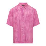 Bontprint Shirt - Stijlvol en Trendy Stüssy , Pink , Heren