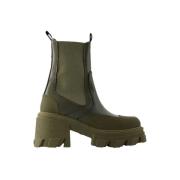 Leather boots Ganni , Green , Dames