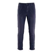 Gestreepte Gabardine Chino Broek BomBoogie , Blue , Heren