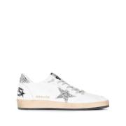 Glitter Star Leren Sneakers Golden Goose , White , Dames