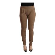 Bruine Logo Tapered Broek Ermanno Scervino , Brown , Dames