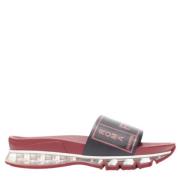 Pre-owned Leather sandals Fendi Vintage , Red , Dames