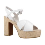 High Heel Sandals Lumberjack , White , Dames