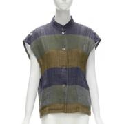 Pre-owned Fabric tops Issey Miyake Pre-owned , Blue , Dames