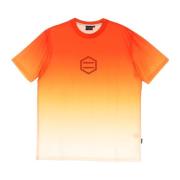 Gradient Logo T-Shirt Dolly Noire , Orange , Heren