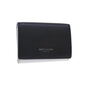 Pre-owned Leather wallets Saint Laurent Vintage , White , Dames