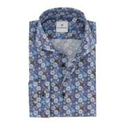 Blauw Geprint Casual Overhemd Blue Industry , Blue , Heren