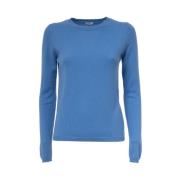Cashmere Crewneck Sweater Aspesi , Blue , Dames