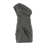 Donkergrijze Stretch One-Shoulder Jurk Entire Studios , Gray , Dames