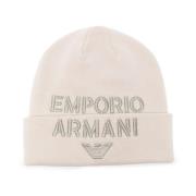 Beige Rapper Hoed - Herfst/Winter Collectie 2023/2024 Emporio Armani ,...