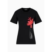 Zwart Lipstick T-Shirt - M Emporio Armani , Black , Heren