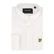 Wit Casual Overhemd met Katoenen Materiaal Lyle & Scott , White , Here...