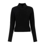 Zwarte wollen trui Jil Sander , Black , Dames