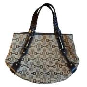 Pre-owned Canvas shoulder-bags Gucci Vintage , Beige , Dames