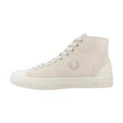 Mid-Top Suede Sneakers voor Heren Fred Perry , Beige , Heren