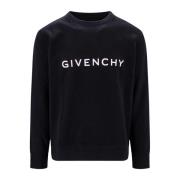 Katoenen sweatshirt met logo Givenchy , Black , Heren