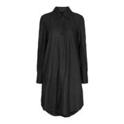A-Shape Dress Leak 100084 Zwarte Overhemdjurk Btfcph , Black , Dames