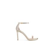 Nudistcurve Vloeibare Metallic Sandalen Stuart Weitzman , Gray , Dames