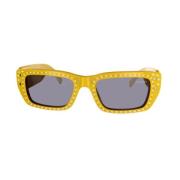 Pre-owned Fabric sunglasses Moncler Pre-owned , Yellow , Dames