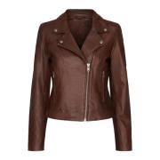 Biker Jacket 10961 Notyz , Brown , Dames