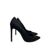 Pre-owned Canvas heels Saint Laurent Vintage , Black , Dames